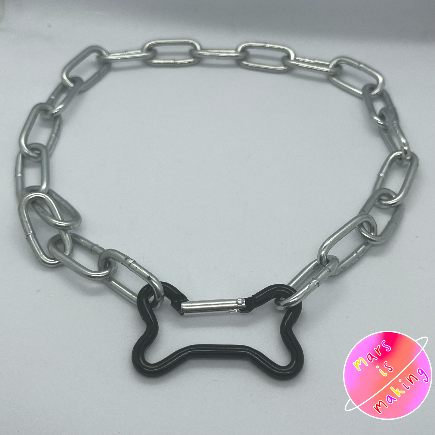 Bone Carabiner Chain Necklace