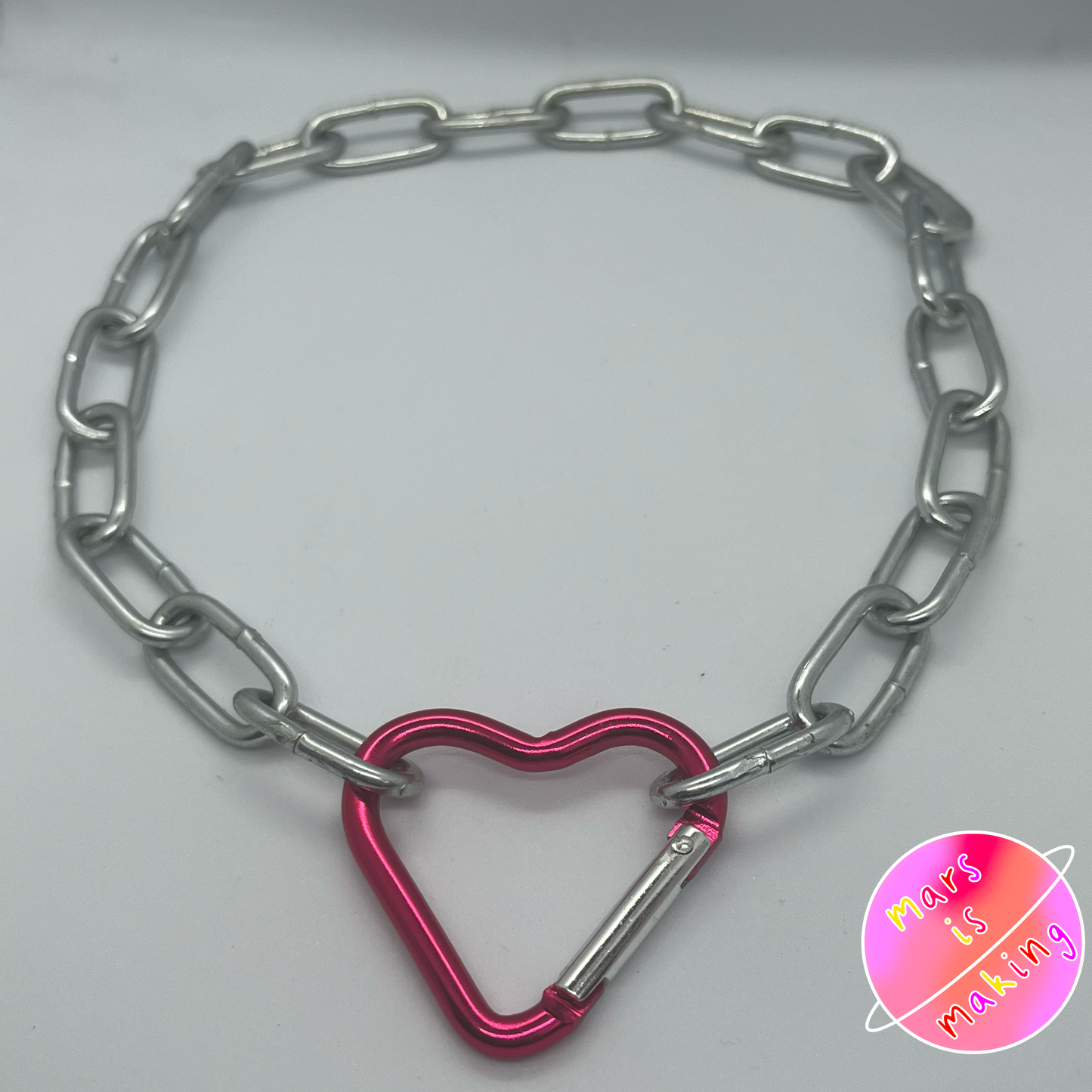 Heart Carabiner Chain Necklace