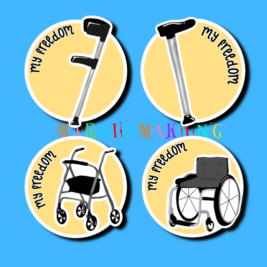 My Freedom- Mobility Aid Stickers